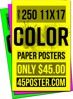 Color paper posters - digital and offset printing in Portland, Oregon